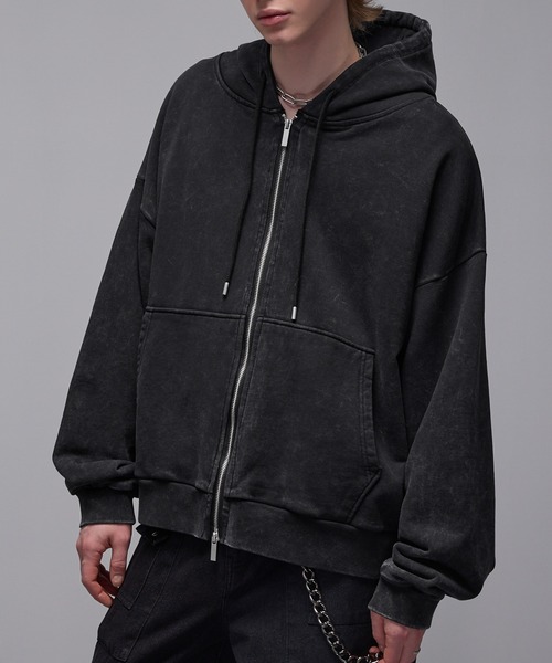 「Loose/ルース」 ジップアップパーカー X-SMALL ブラック メンズ_画像5