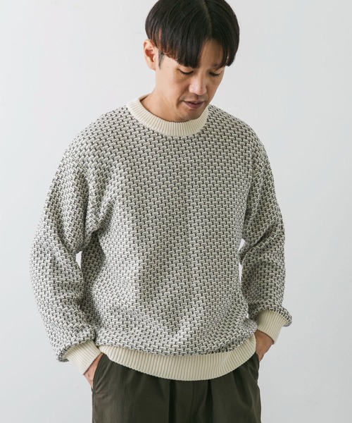 「URBAN RESEARCH DOORS」 長袖ニット LARGE ブルー系その他 メンズ_画像3