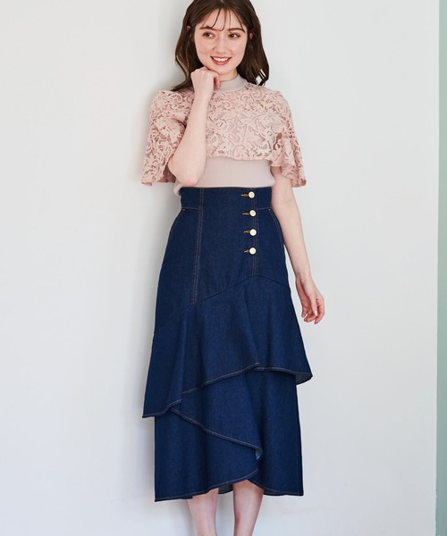 「NOELA」 デニムスカート M ネイビー レディース_画像7