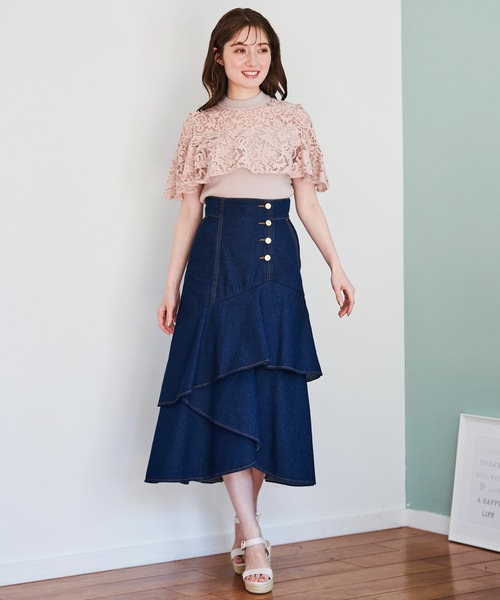 「NOELA」 デニムスカート M ネイビー レディース_画像8