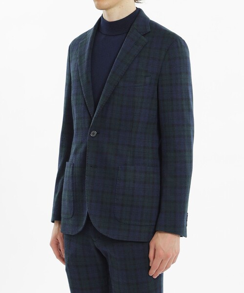 マッキントッシュフィロソフィー　テーラードジャケット　アンコン　チェック　36R MACKINTOSH PHILOSOPHY（マッキントッシュフィロソフィー） テーラード