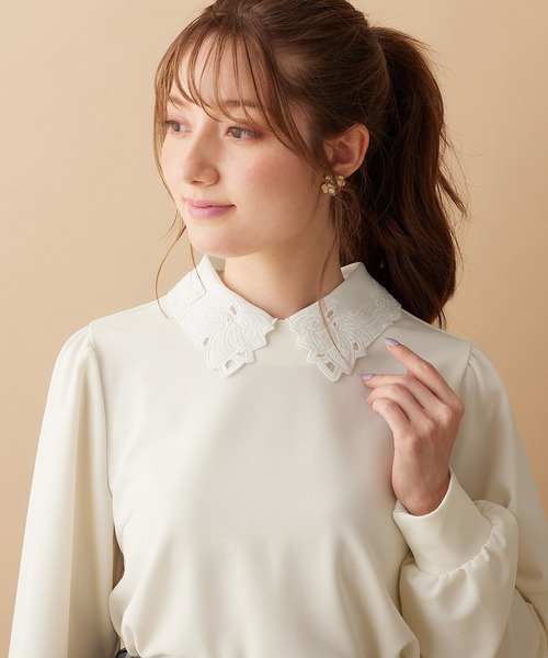 「alotta」 長袖カットソー M アイボリー レディース_画像7