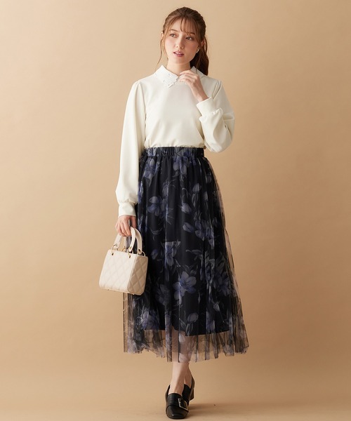 「alotta」 長袖カットソー M アイボリー レディース_画像8