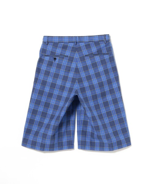 beams golf ネイビー系チェック柄スリムフィットパンツ BEAMS GOLF ビームスゴルフ ストレッチパンツ チェック柄 ネイビー系