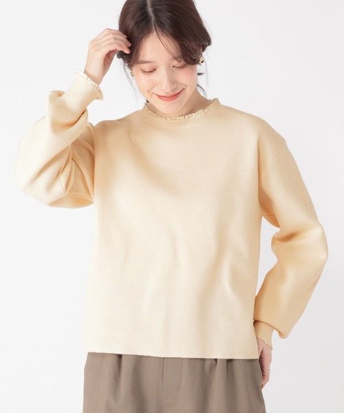 最終値下げ新品alcaliフリルレース付きセーター LOULOU WILLOUGHBY】レースフリルニットプルオーバー|allureville