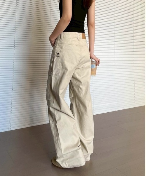 ALMO カーゴパンツ 「LAMPOON」フレアカーゴパンツ レディース