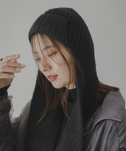 「rectangle」 ニットキャップ FREE ベージュ レディース_画像2