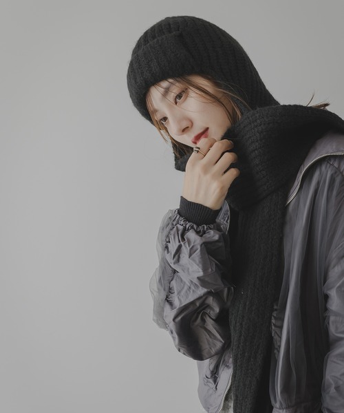 「rectangle」 ニットキャップ FREE ベージュ レディース_画像4