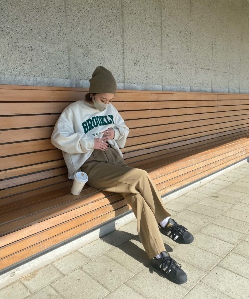 「ISOOK」 ニットキャップ FREE ベージュ レディース_画像5