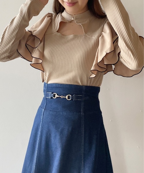 「NOMAE」 長袖カットソー FREE ピンク レディース_画像2