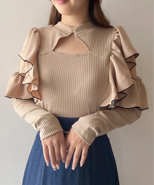 「NOMAE」 長袖カットソー FREE ピンク レディース_画像4