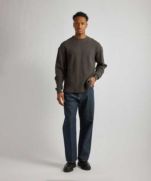 Saturdays NYC ワッフルロンT カーキ 長袖 サタデーズニューヨーク Saturdays NYC（サタデーズ ニューヨークシティ） tシャツ Alex Heavy