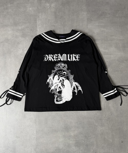 Amilige（アミリージュ） tシャツ Black Mirror Kittyセーラートップス