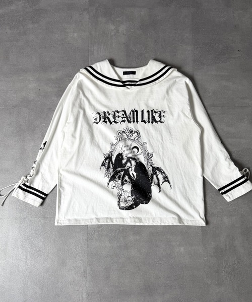 Amilige（アミリージュ） tシャツ Black Mirror Kittyセーラートップス