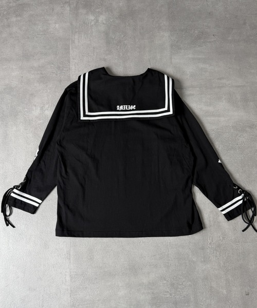 THE TOE セーラートップス　ブラックS Amilige（アミリージュ） tシャツ Black Mirror Kittyセーラートップス