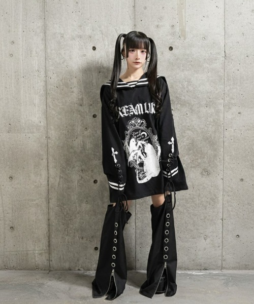 Amilige（アミリージュ） tシャツ Black Mirror Kittyセーラートップス