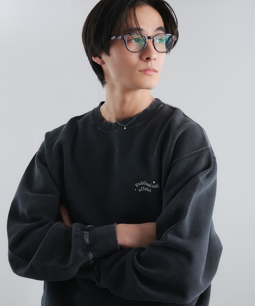 Adoon plain トレーナー スウェット スタッズウェーブロゴスウェット 