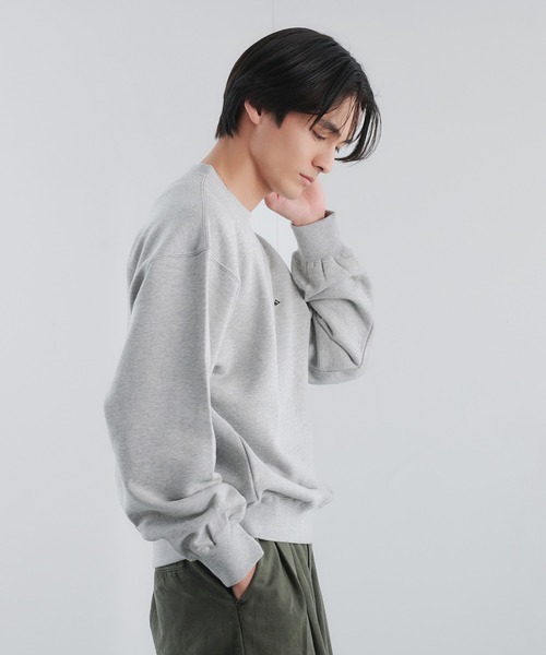 Adoon plain トレーナー スウェット スタッズウェーブロゴスウェット