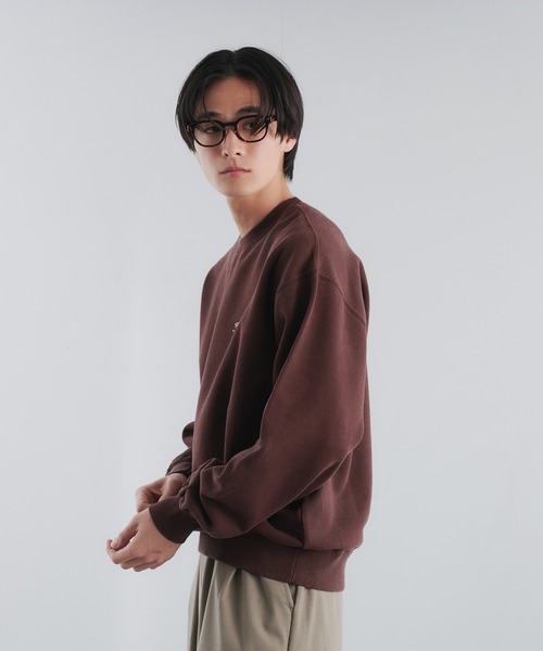 Adoon plain トレーナー スウェット スタッズウェーブロゴスウェット