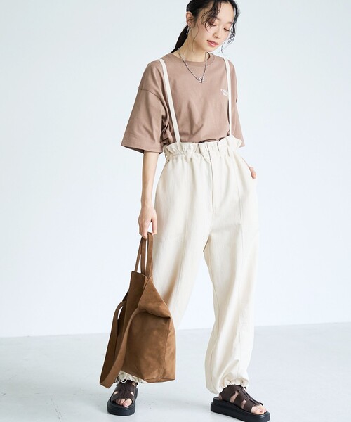coen（コーエン） パンツ サスペンダー付き フリルワークパンツ
