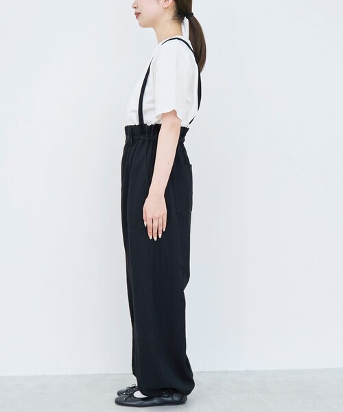 coen（コーエン） パンツ サスペンダー付き フリルワークパンツ