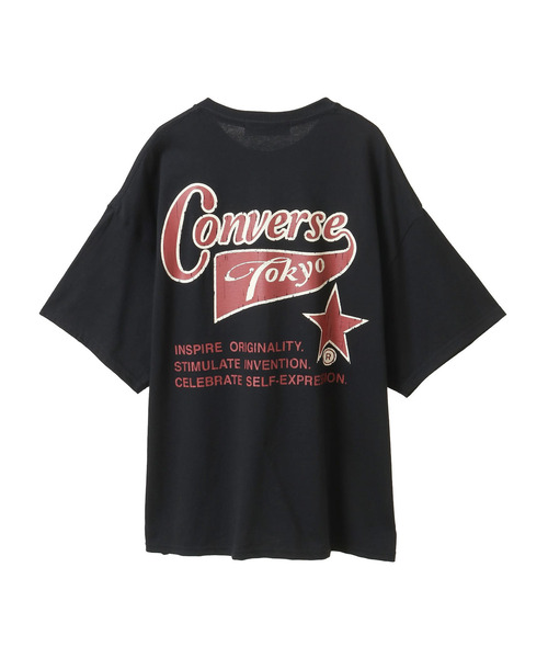 「CONVERSE TOKYO」 半袖Tシャツ MEDIUM ブラック レディース_画像5