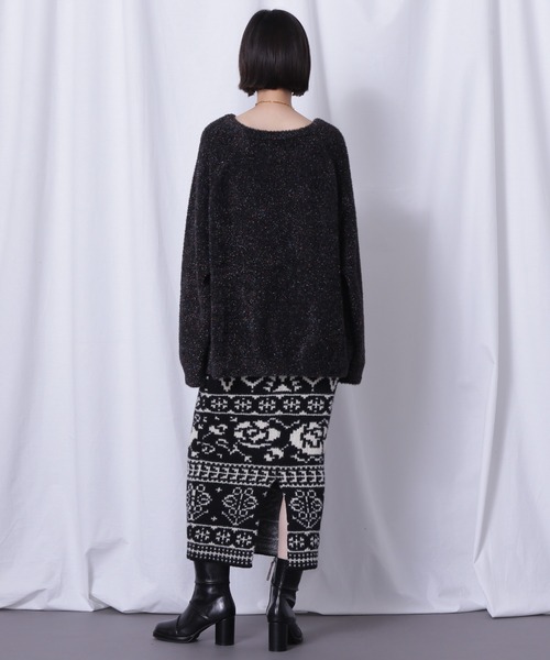 「Mirror Mirror on the wall」 長袖ニット FREE グレー レディース_画像4