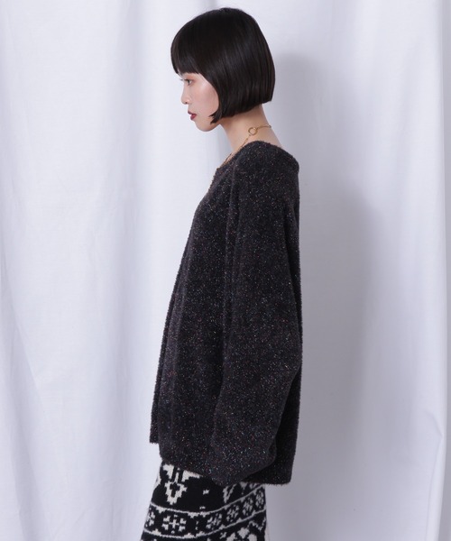 「Mirror Mirror on the wall」 長袖ニット FREE グレー レディース_画像6