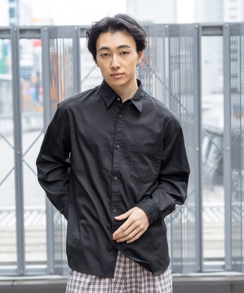 【人気デザイン】BRIEFING ネイビー Lサイズ シャツ RAGEBLUE（レイジブルー） シャツ 80TC Broad Over Size Shirt