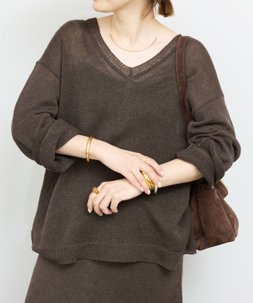 【yu)】Deuxieme Classe 定番グレーニット Deuxieme Classe（ドゥーズィエムクラス） 長袖ニット - グレー