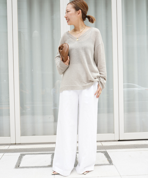 「Deuxieme Classe」 長袖ニット - グレー レディースの画像