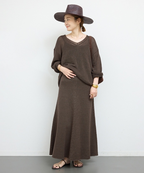 「Deuxieme Classe」 長袖ニット - グレー レディースの画像