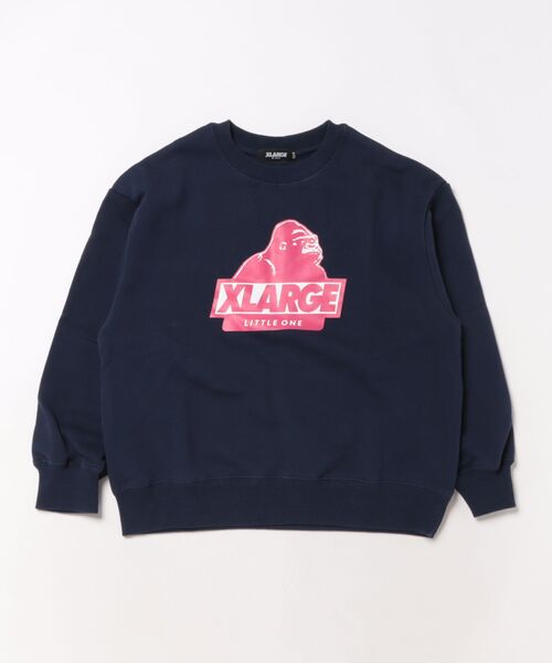 「XLARGE KIDS」 「KIDS」スウェットカットソー 110cm ネイビー キッズ_画像2