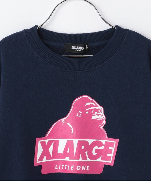 「XLARGE KIDS」 「KIDS」スウェットカットソー 110cm ネイビー キッズ_画像4