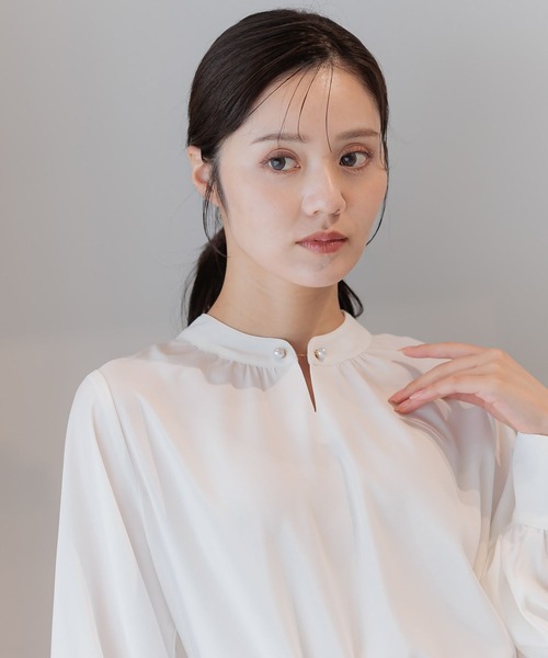 「Andemiu」 長袖ブラウス FREE ブラウン レディース_画像6
