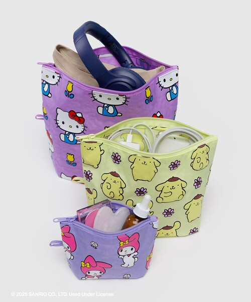 ポーチ 「BAGGU×Sanrio」GO POUCH Hello Kitty and Friends Florals/3P レディース_2