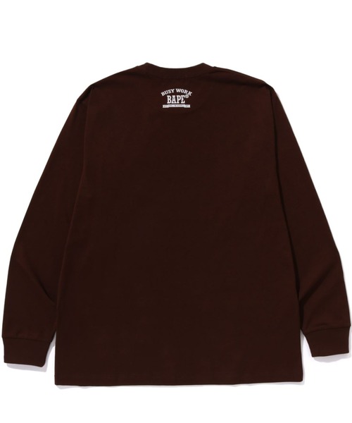 「A BATHING APE」 長袖Tシャツ LARGE ブラウン メンズの画像