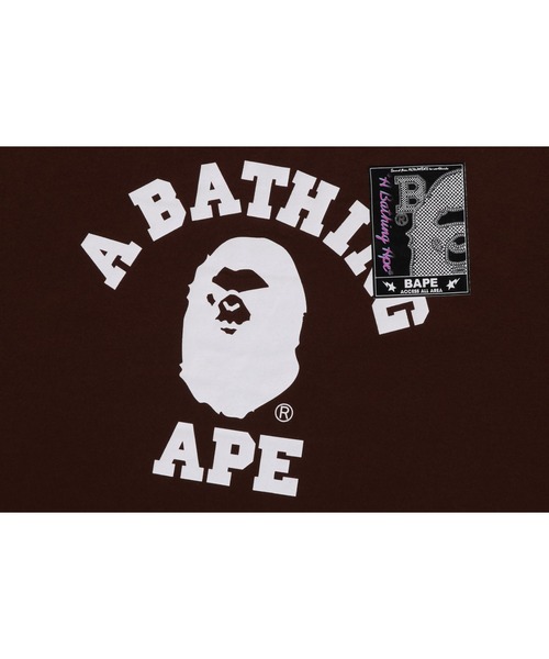 「A BATHING APE」 長袖Tシャツ LARGE ブラウン メンズの画像