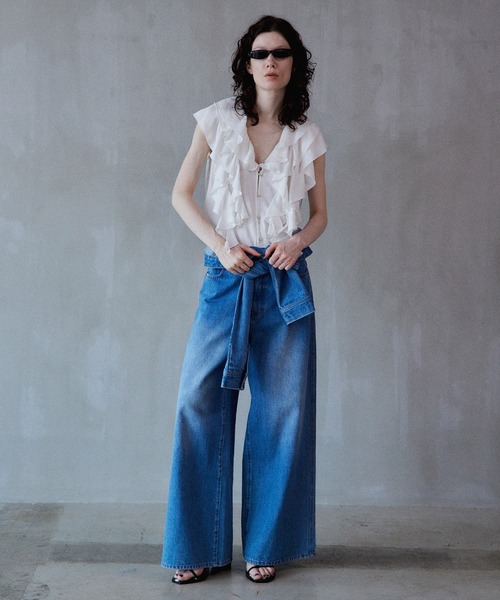 MAISON SPECIAL メゾンスペシャルDenim デニム　ワイドパンツ MAISON SPECIAL（メゾンスペシャル） ワイドパンツ ジーンズ デニム