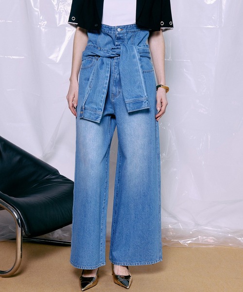 パンツ 2way Waist Denim maison special MAISON SPECIAL（メゾンスペシャル） ワイドパンツ ジーンズ デニム