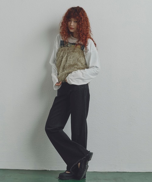 「CREOLME」 ブーツカットデニムパンツ SMALL ブルー レディースの画像