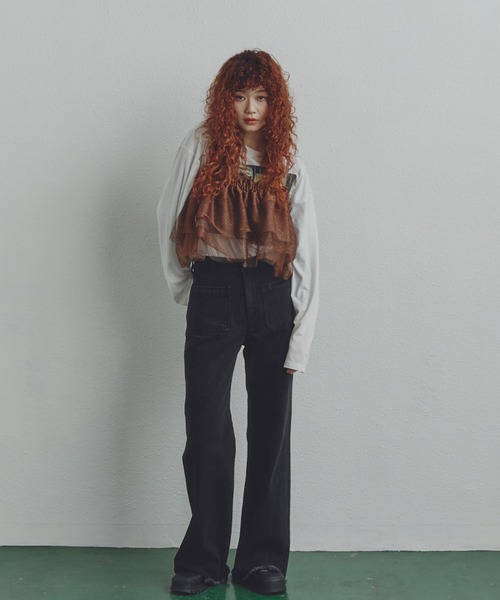 「CREOLME」 ブーツカットデニムパンツ SMALL ブルー レディースの画像