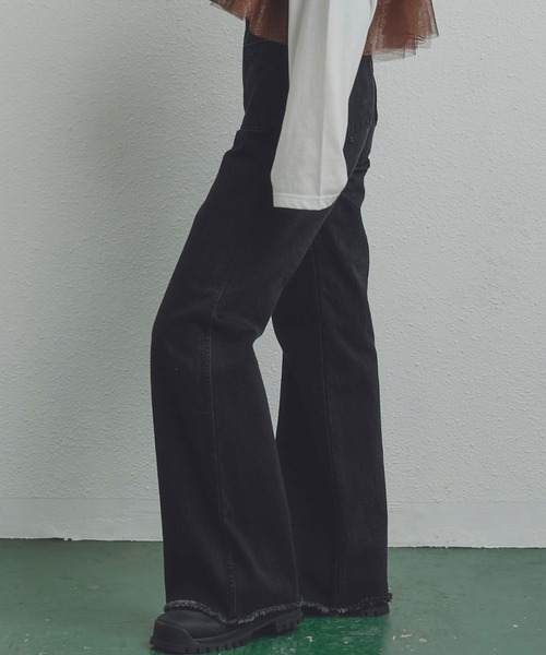 「CREOLME」 ブーツカットデニムパンツ SMALL ブルー レディースの画像