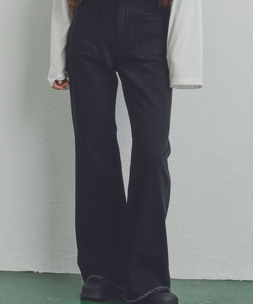 「CREOLME」 ブーツカットデニムパンツ SMALL ブルー レディースの画像