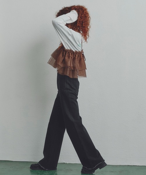 「CREOLME」 ブーツカットデニムパンツ SMALL ブルー レディースの画像