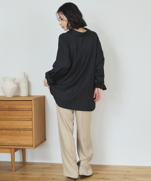 スラックス パンツ ウォッシャブルセンタープレスパンツ レディース_10