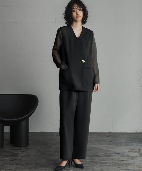 「Flolia」 セットアップ L ブラック レディース