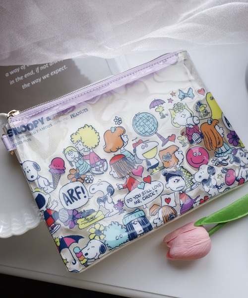 SNOOPY（スヌーピー） ポーチ フラットポーチ ALL PEANUTS 2