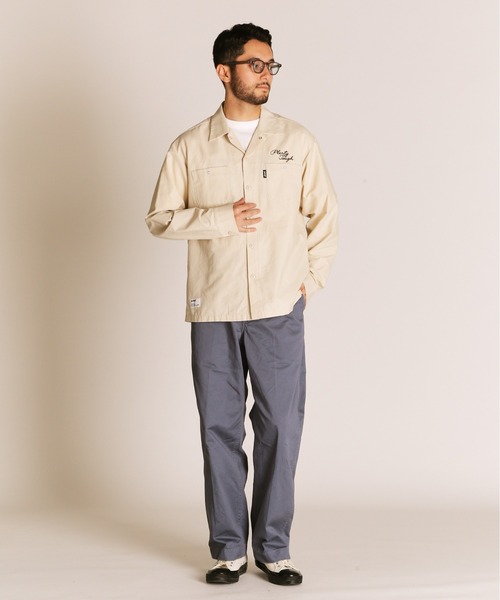 Schott N.Y.C（ショット） 「schott」 長袖シャツ L ベージュ メンズ 