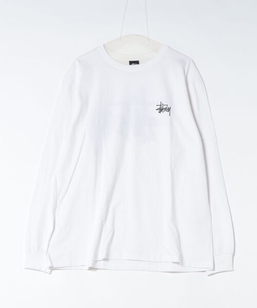 Stussy ロングスリーブTシャツ ホワイト STUSSY（ステューシー） tシャツ BASIC LOGO LONG SLEEVE ロゴ ロング